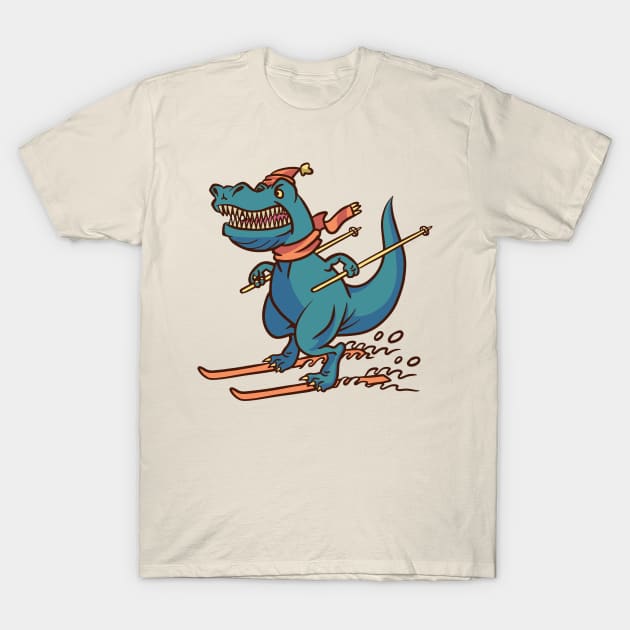 Ski Rex T-Shirt by Hamster Design